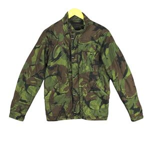 J. Crew Jacket Mens XS Quilted Camouflage Utility Military Coat Vintage Thermal
